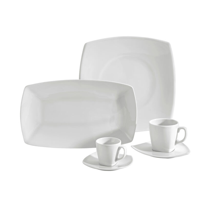 Lautanen suorakaide Bali, valkoinen 32x19 cm, hinta 6 kpl